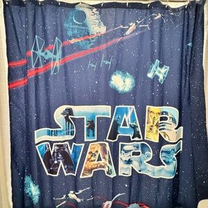 Star Wars Blue Shower Curtain- new / never used but open package.